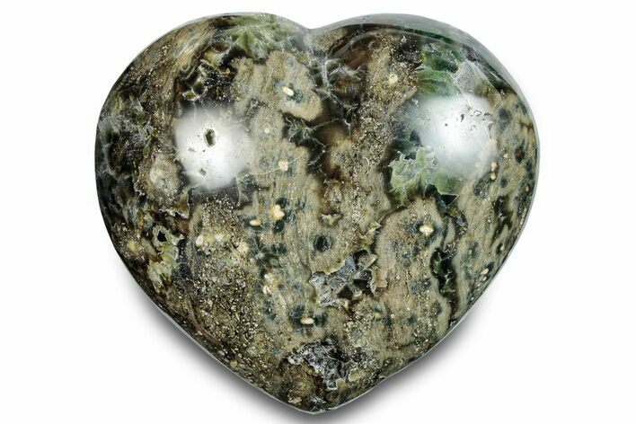 Polished Ocean Jasper Heart - Madagascar #283561